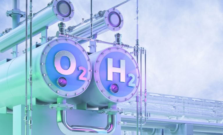 Green,Hydrogen,,Future,Energy,H2,Fuel,3d,Illustration