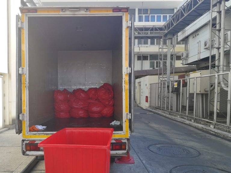 Soft,Focus,On,Pick-up,Truck,Of,Biomedical,Waste,hospital,Waste,In